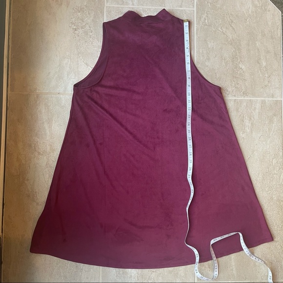 Forever 21 burgundy suede/velvet mini dress - Picture 12 of 14